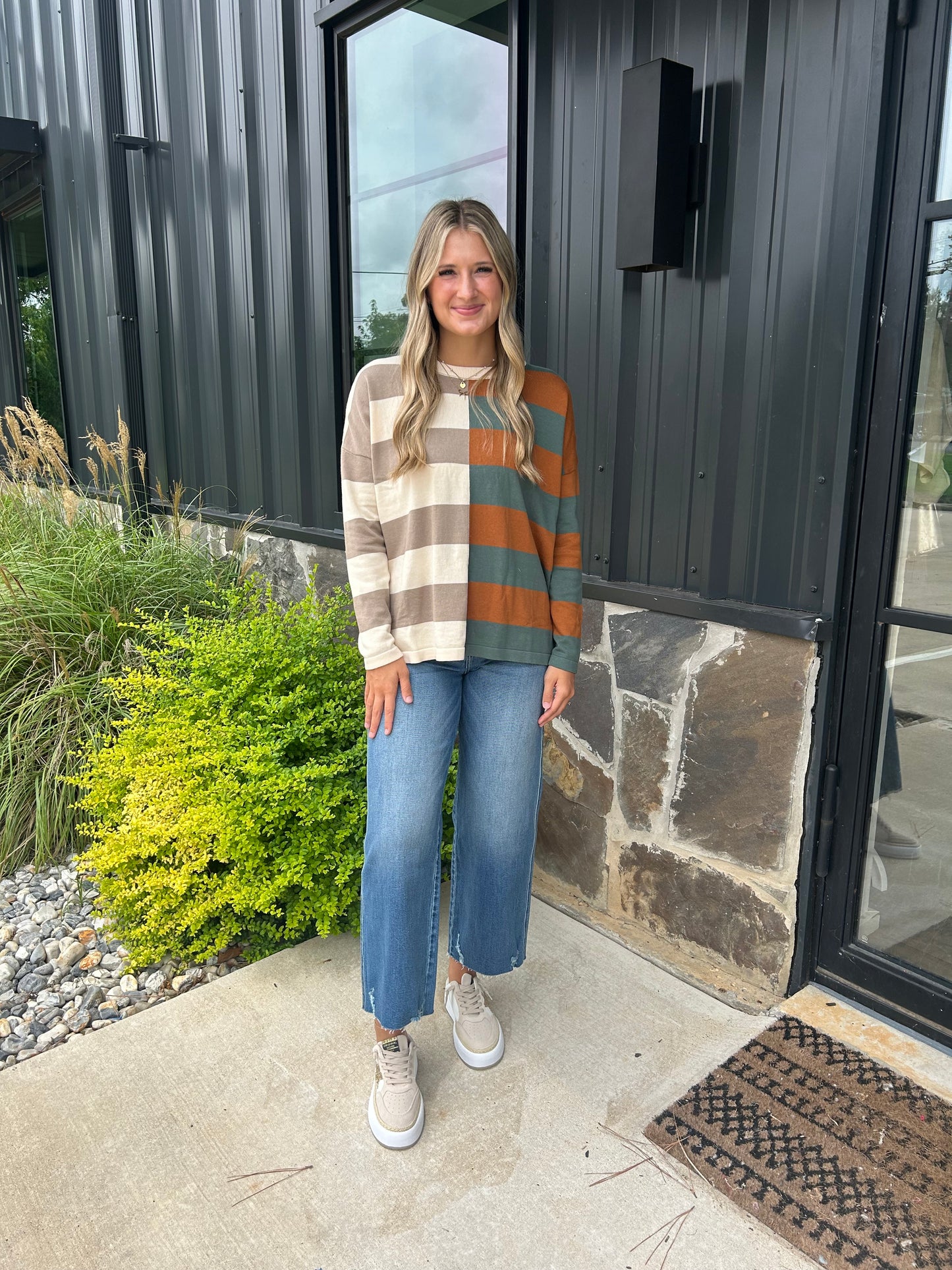 Striped Color Block Sweater