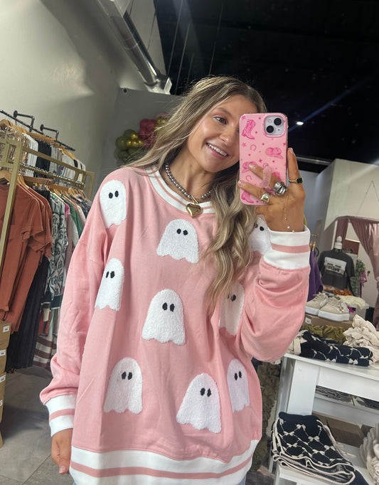 Pink Ghost Sweatshirt