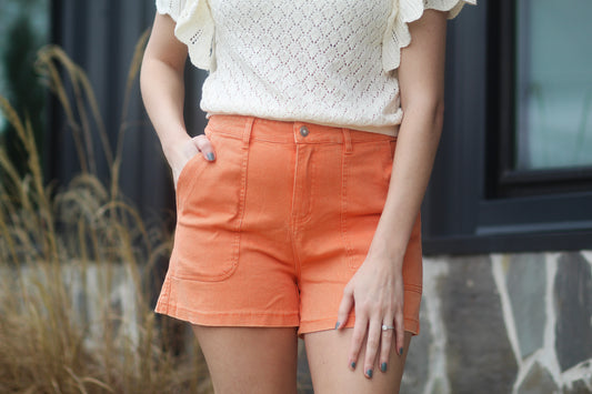 Apricot Front Pocket Shorts