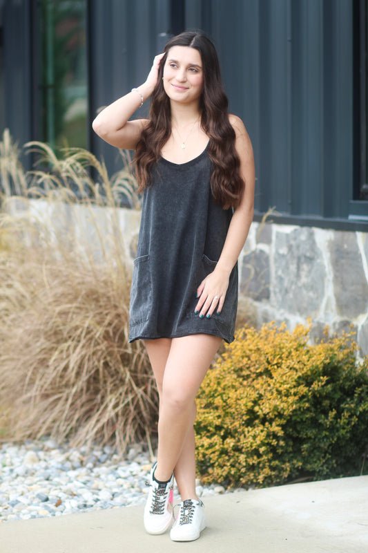 Black Sporty Dress/Romper