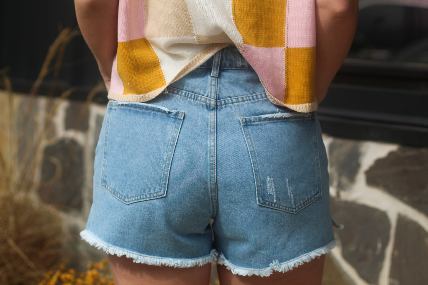 Denim Straight Shorts